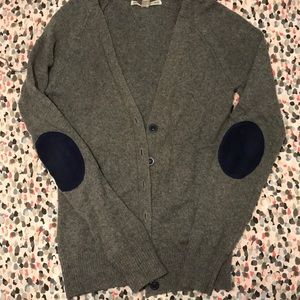 Gray cardigan with elbow patch size S